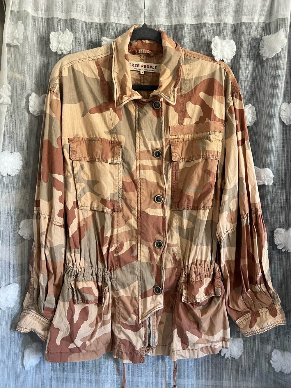 Free People Women's  Camo Utility Jacket